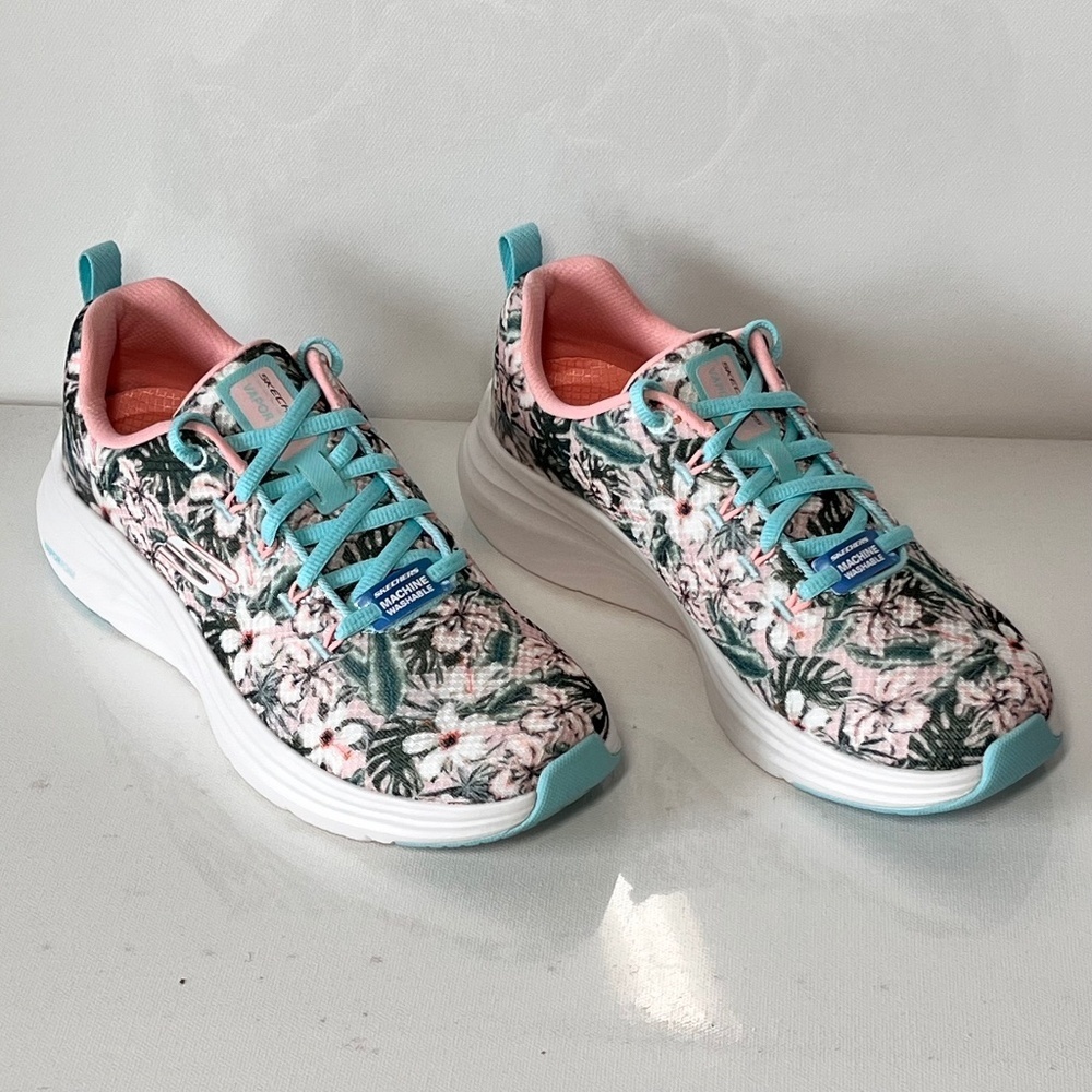 Skechers Spring Bouquet Vapor Foam Floral Vegan Washable Sneakers